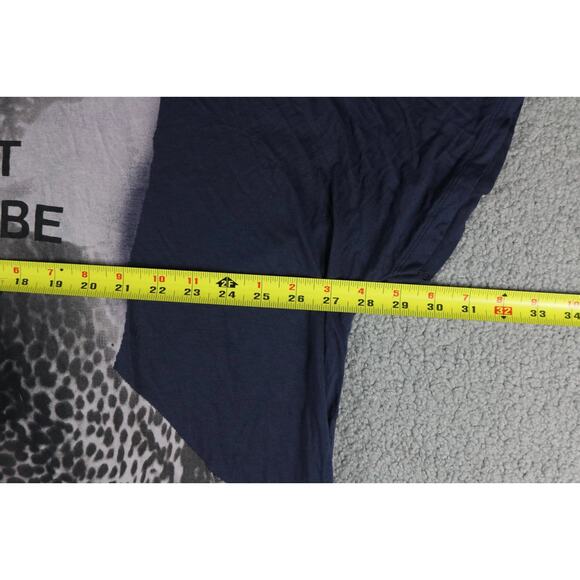 All Saints Womens T Shirt Small Pina Rip Graphic Tee Mulitcolor Oversized - Picture 6 of 7